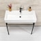 Fauceture 39" Porcelain Console Sink with Stainless Steel Legs (Single-Hole), White/Matte Black VPB39170ST - alternate 4